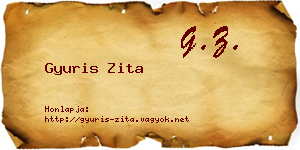 Gyuris Zita névjegykártya